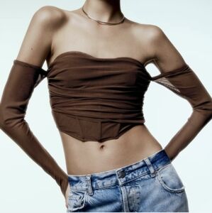 Zara mesh cropped top